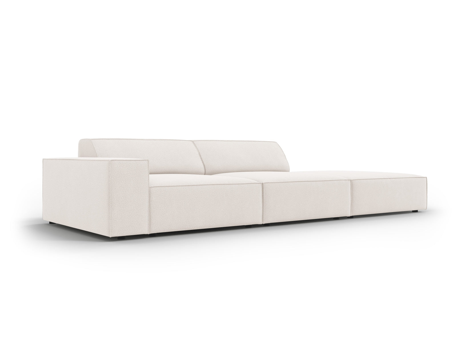 Elegantes modulares Sofa "Jodie" in hellem Beige, ideal für stilvolle Wohnräume, vereint modernes Design mit vielseitiger Nutzung.