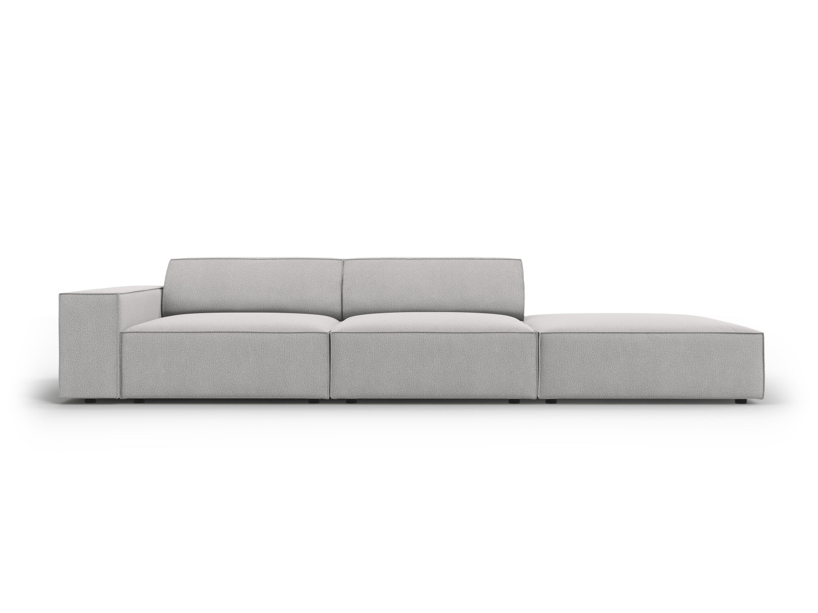 Jodie Modulares Sofa open rechts 3 Sitzer in Light Grey-Megan präsentiert im Onlineshop von KAQTU Design AG. L-Sofa rechts ist von Micadoni