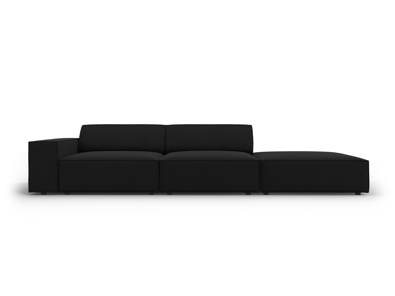 Jodie Modulares Sofa open rechts 3 Sitzer in Black-Megan präsentiert im Onlineshop von KAQTU Design AG. L-Sofa rechts ist von Micadoni