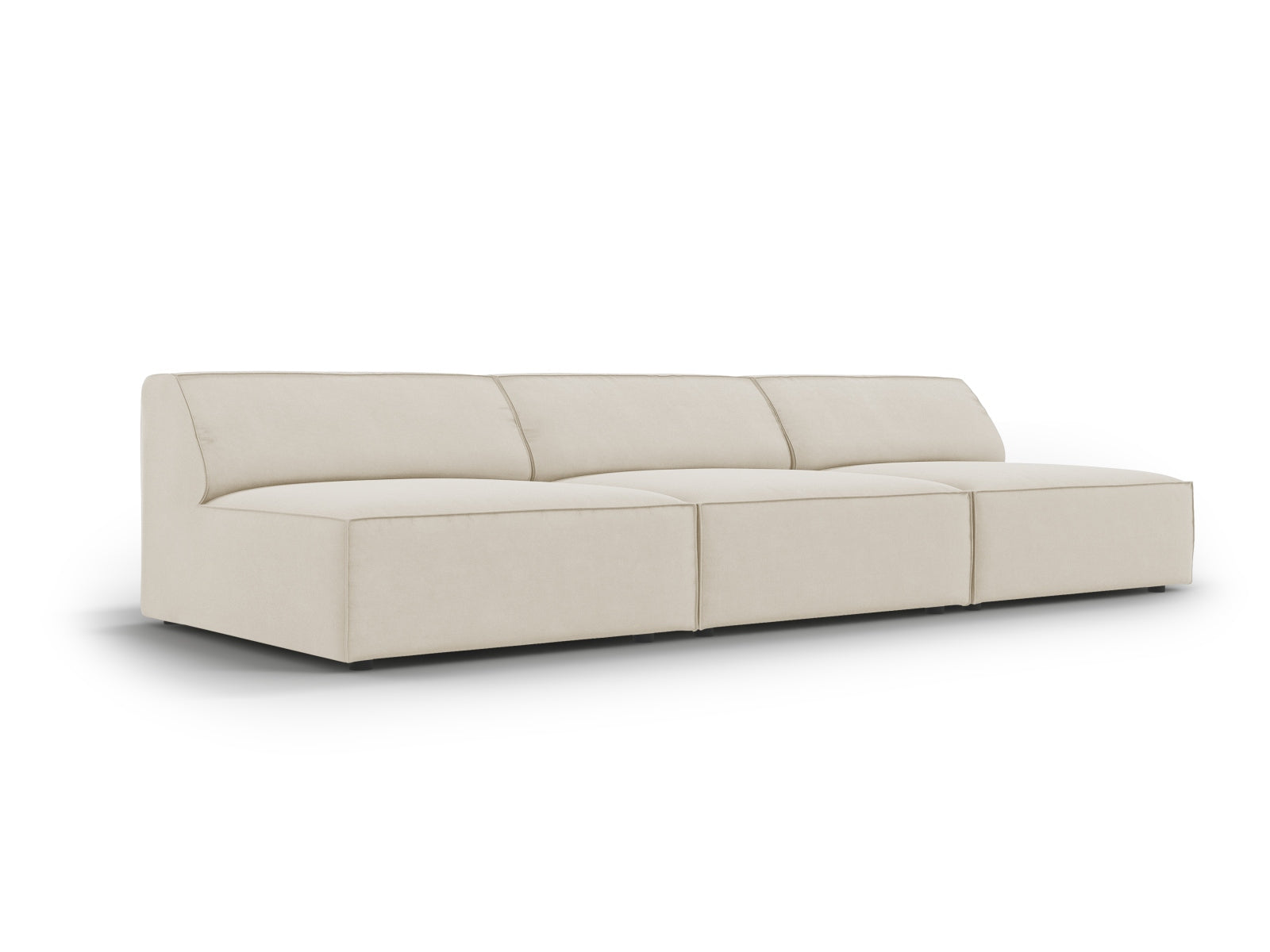 Erleben Sie das Jodie Velour 3-Sitzer Sofa von Micadoni – ein elegantes, modulares Möbelstück, das Komfort und Stil in Ihr Zuhause bringt!
