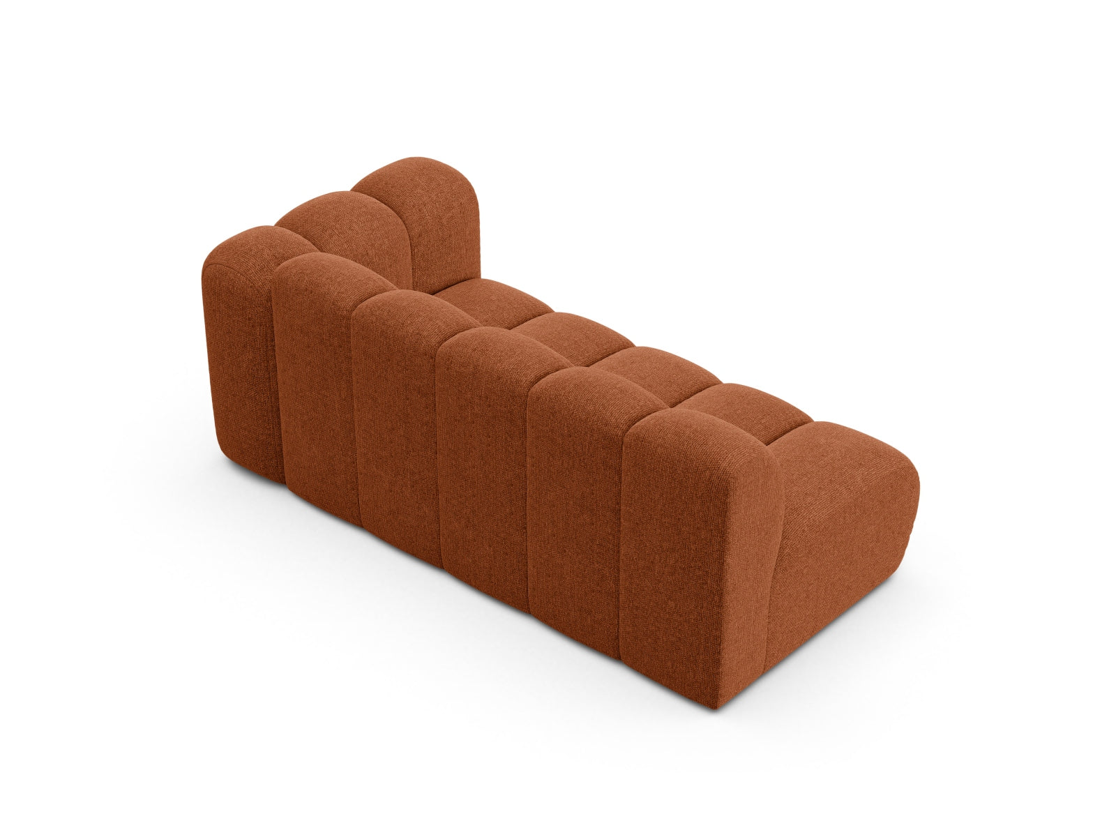 Modernes 3-Sitzer Lupine Modular Sofa rechts in Brick-Eden, perfekt für gemütliche und stilvolle Wohnambiente.