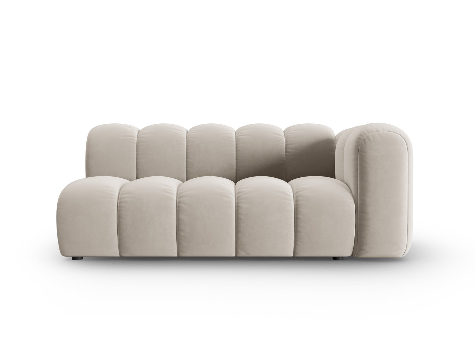 Lupine Velour Modular Sofa rechts 3 Sitzer in Beige präsentiert im Onlineshop von KAQTU Design AG. Modulares Sofa ist von Micadoni