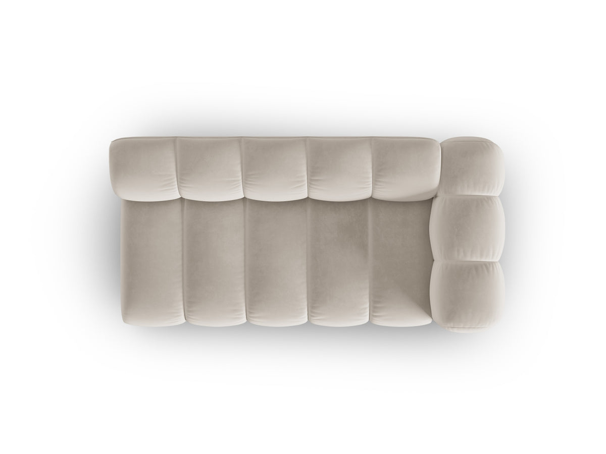 Lupine Velour Modular Sofa rechts 3 Sitzer in Beige-Salvador präsentiert im Onlineshop von KAQTU Design AG. Modulares Sofa ist von Micadoni