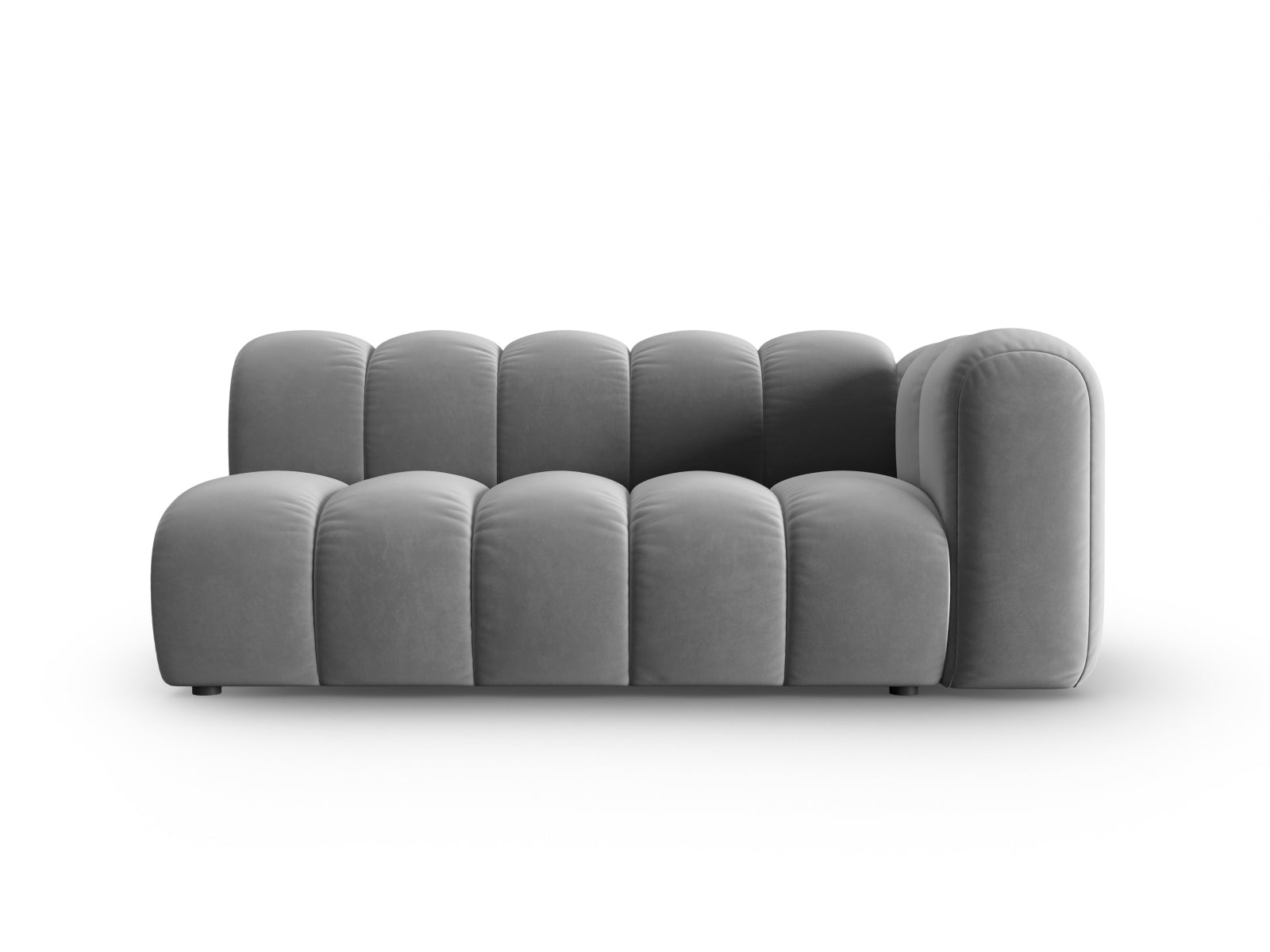 Lupine Velour Modular Sofa rechts 3 Sitzer in Grey präsentiert im Onlineshop von KAQTU Design AG. Modulares Sofa ist von Micadoni