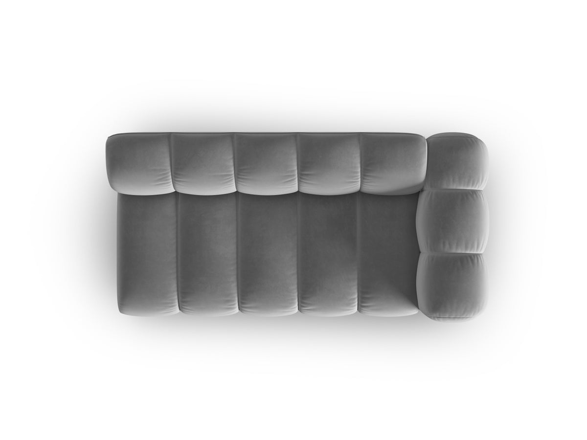 Lupine Velour Modular Sofa rechts 3 Sitzer in Grey-Salvador präsentiert im Onlineshop von KAQTU Design AG. Modulares Sofa ist von Micadoni