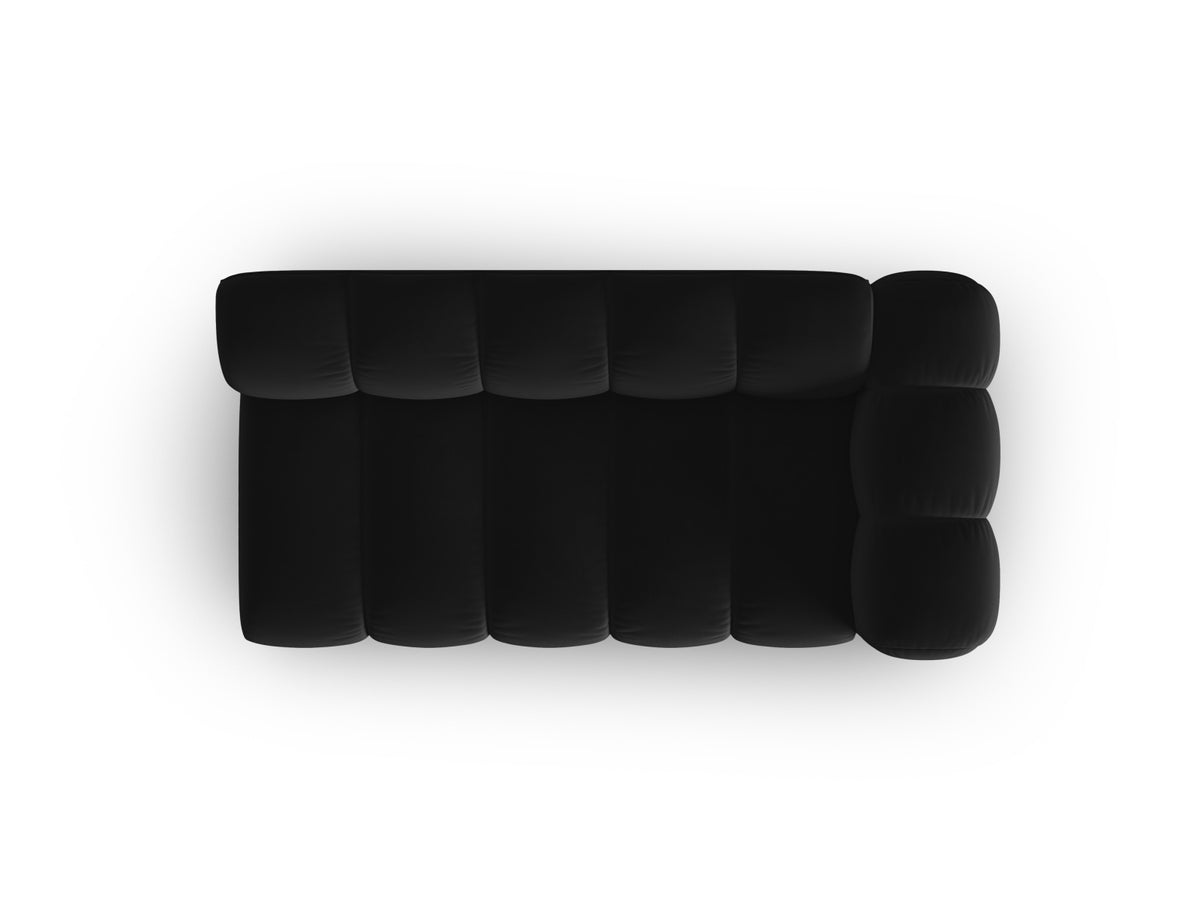 Lupine Velour Modular Sofa rechts 3 Sitzer in Black-Salvador präsentiert im Onlineshop von KAQTU Design AG. Modulares Sofa ist von Micadoni