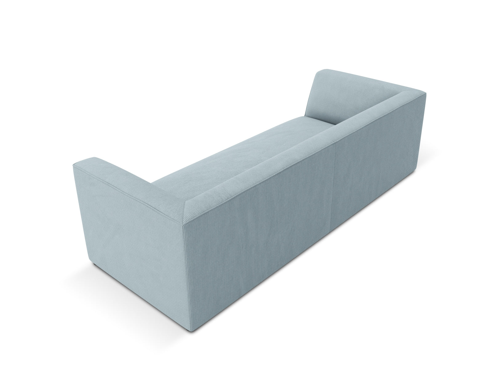 Elegantes 3-Sitzer Sofa in sanftem Hellblau, das zeitgemäßen Komfort und ansprechendes Design für Ihr Wohnzimmer bietet, von Micadoni.
