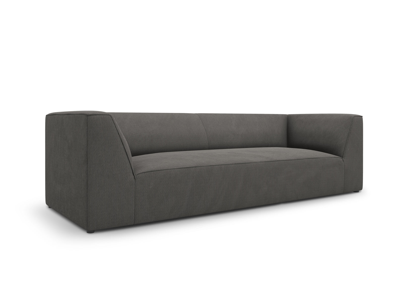 Modernes 3-Sitzer Sofa Ruby in edlem Dunkelgrau von Micadoni, perfekt für komfortable und stilvolle Einrichtungsideen.