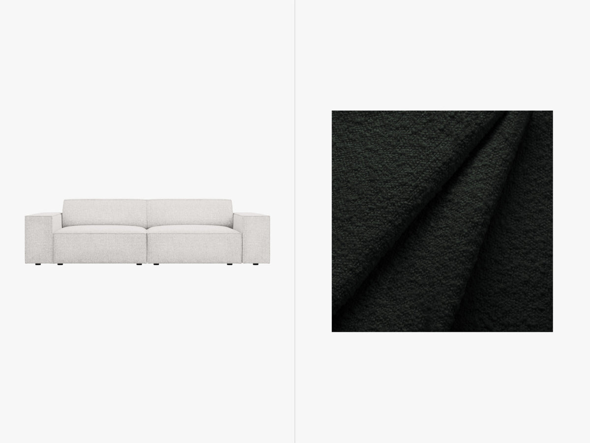 Jodie Boucle modulares Sofa 3 Sitzer in Black-Baloo präsentiert im Onlineshop von KAQTU Design AG. 3er Sofa ist von Micadoni