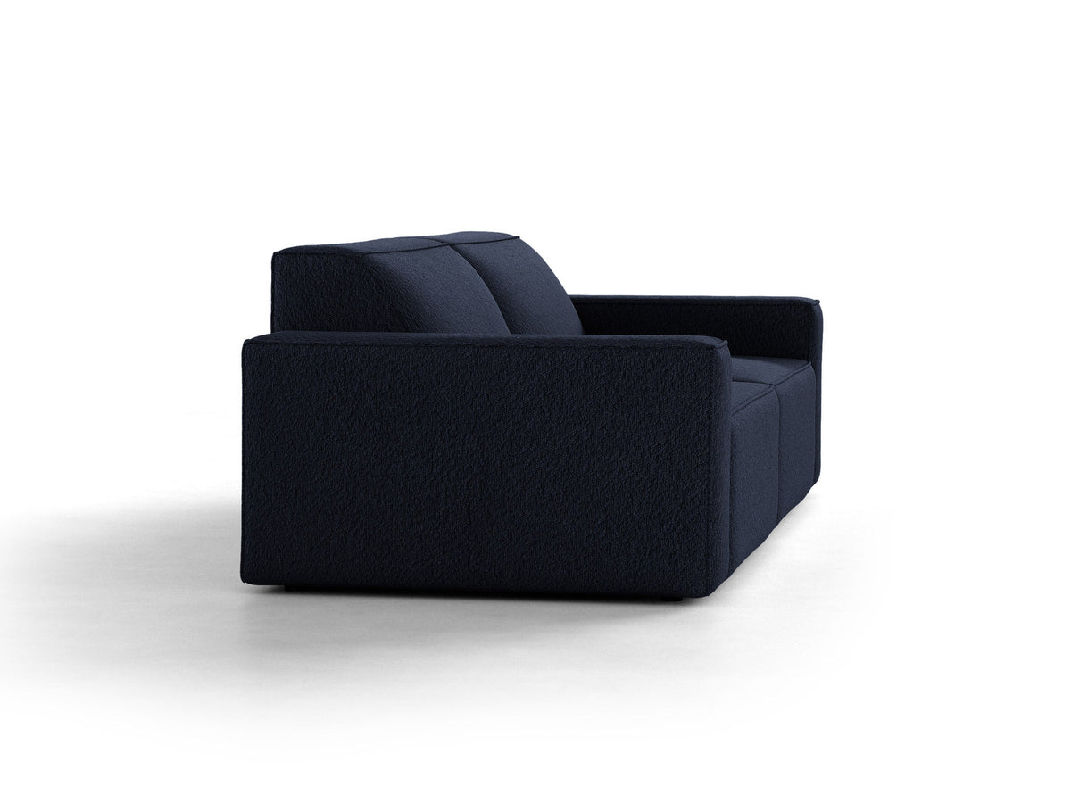 Jodie Boucle modulares Sofa 3 Sitzer in Dark Blue-Baloo präsentiert im Onlineshop von KAQTU Design AG. 3er Sofa ist von Micadoni