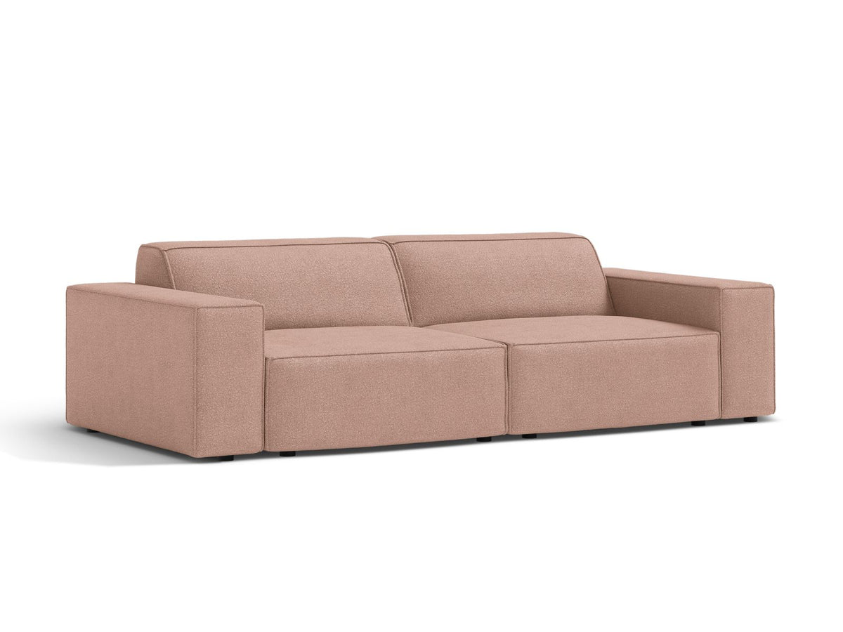 Jodie Boucle modulares Sofa 3 Sitzer in Powder Pink-Baloo präsentiert im Onlineshop von KAQTU Design AG. 3er Sofa ist von Micadoni