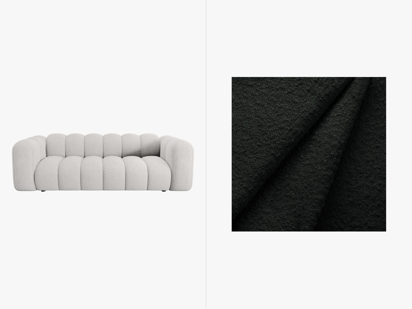 Lupine Sofa 3 Sitzer in Black präsentiert im Onlineshop von KAQTU Design AG. 3er Sofa ist von Micadoni