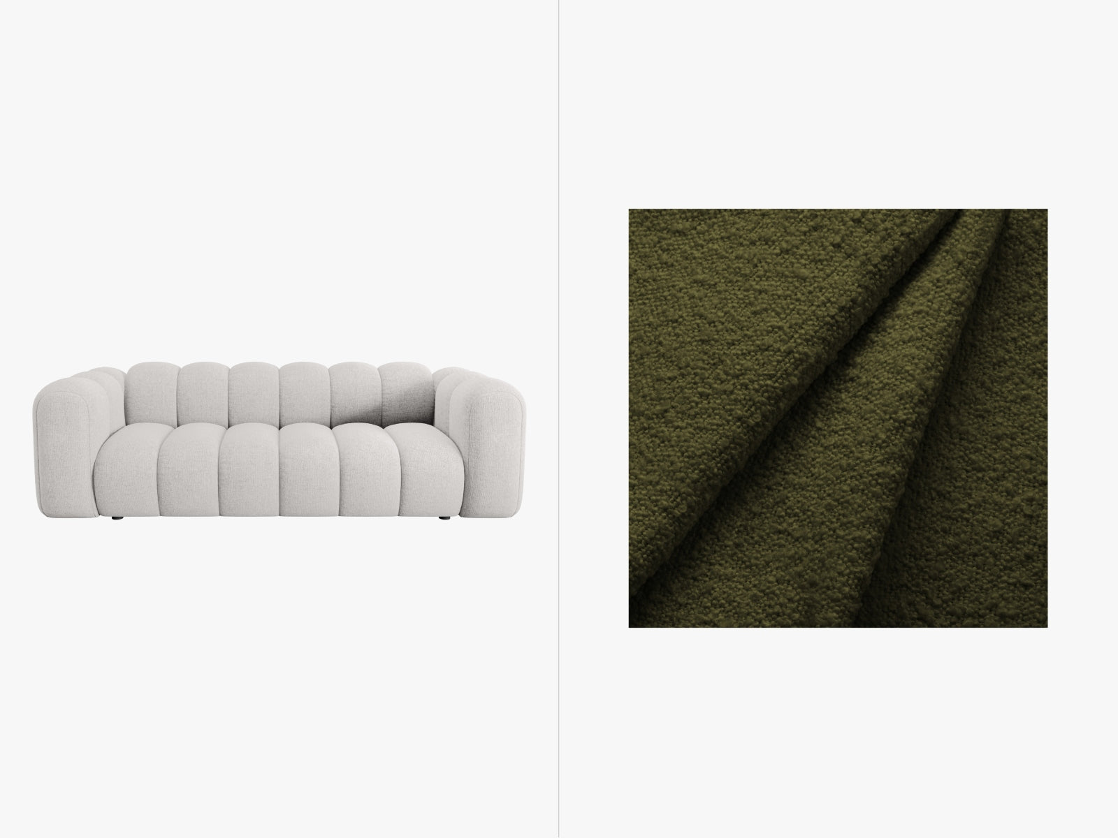 Lupine Sofa 3 Sitzer in Dark Olive Green präsentiert im Onlineshop von KAQTU Design AG. 3er Sofa ist von Micadoni