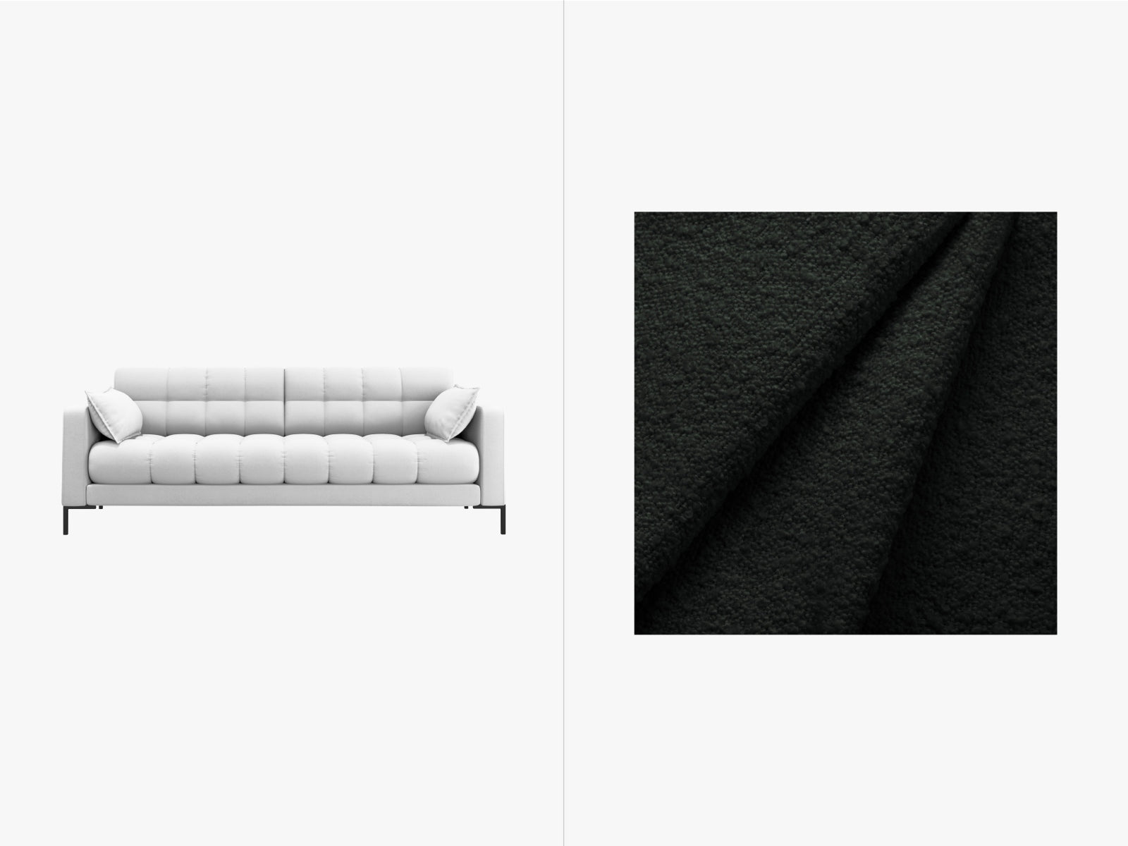 Mamaia Sofa 3 Sitzer in Black/Schwarz präsentiert im Onlineshop von KAQTU Design AG. 3er Sofa ist von Micadoni