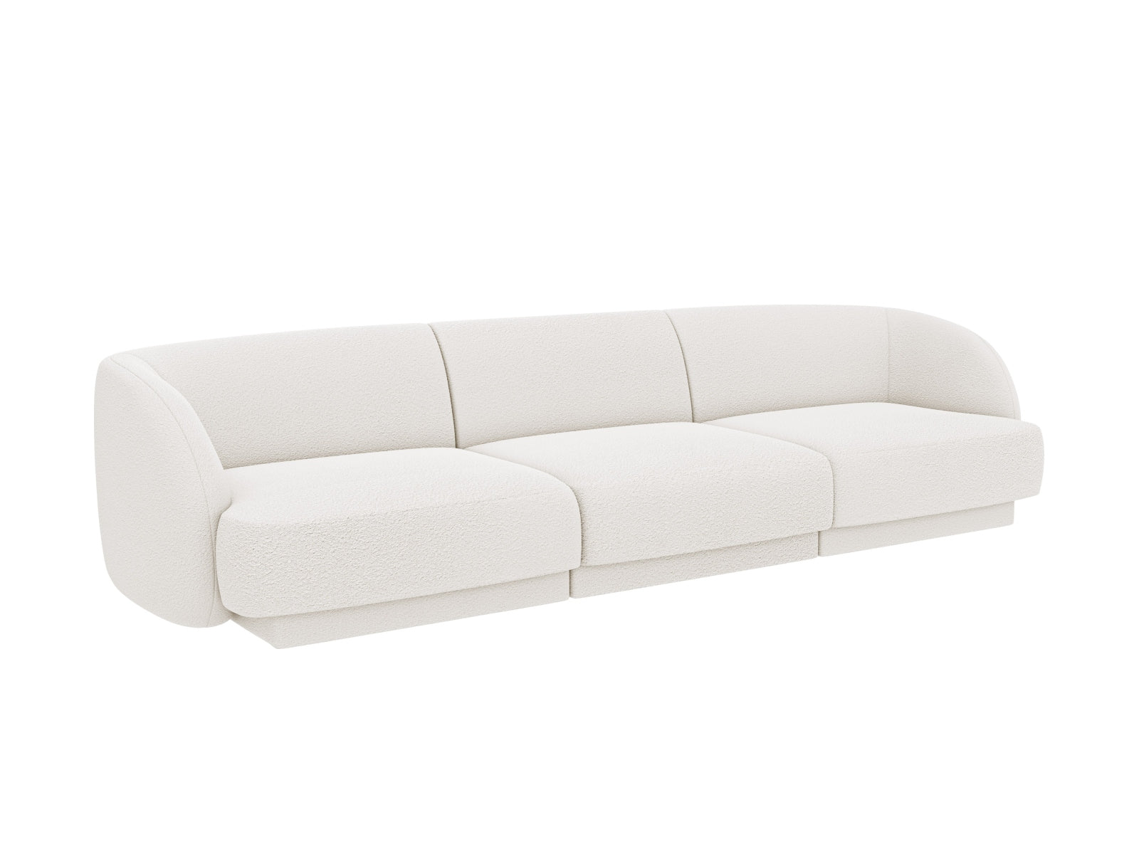 Miley Boucle Sofa 3 Sitzer in White präsentiert im Onlineshop von KAQTU Design AG. 3er Sofa ist von Micadoni