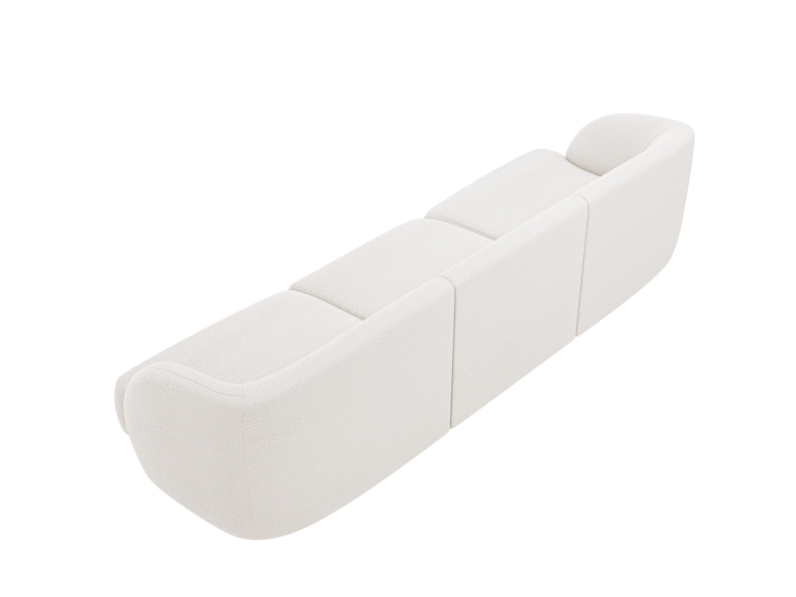 Erleben Sie das Miley Boucle Sofa 3 Sitzer von Micadoni – ein elegantes Möbelstück, das Stil und Gemütlichkeit in Ihr Zuhause bringt.