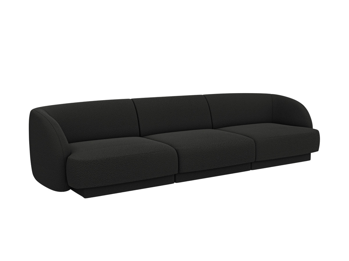 Miley Boucle Sofa 3 Sitzer in Black-Baloo präsentiert im Onlineshop von KAQTU Design AG. 3er Sofa ist von Micadoni