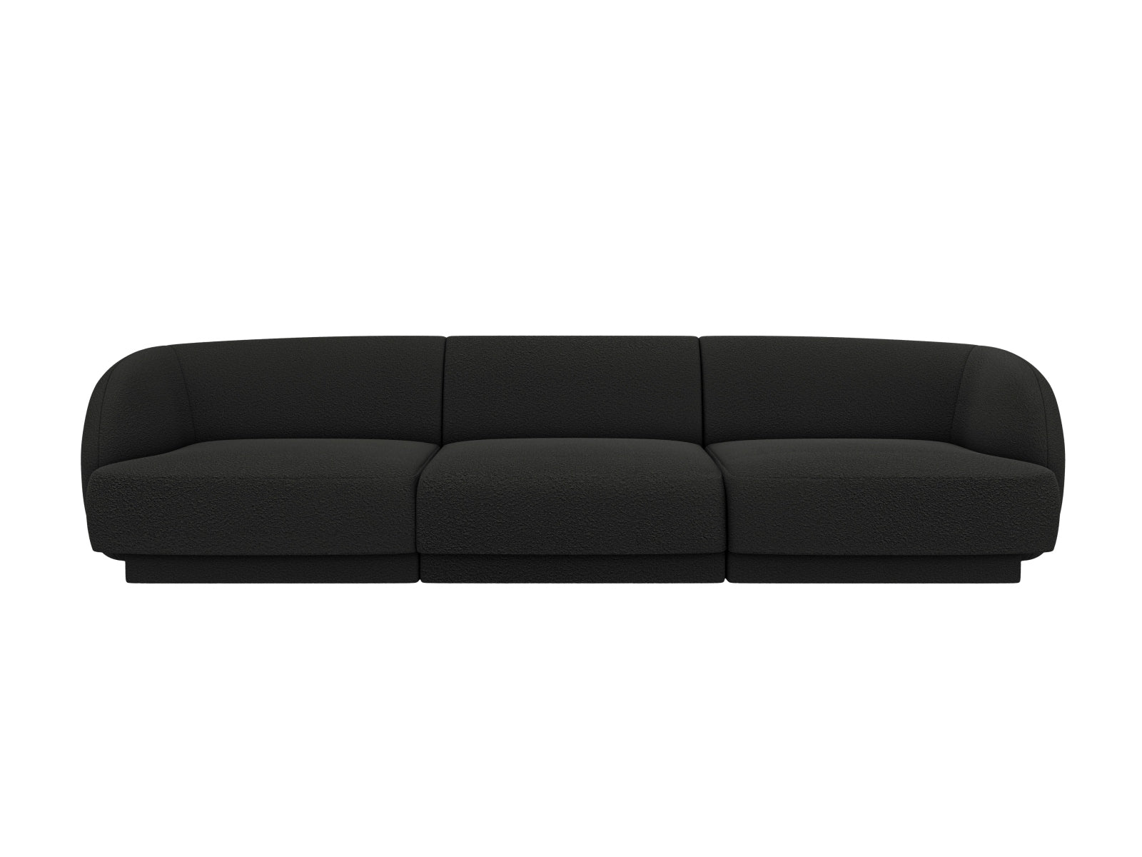 Miley Boucle Sofa 3 Sitzer in Black-Baloo präsentiert im Onlineshop von KAQTU Design AG. 3er Sofa ist von Micadoni