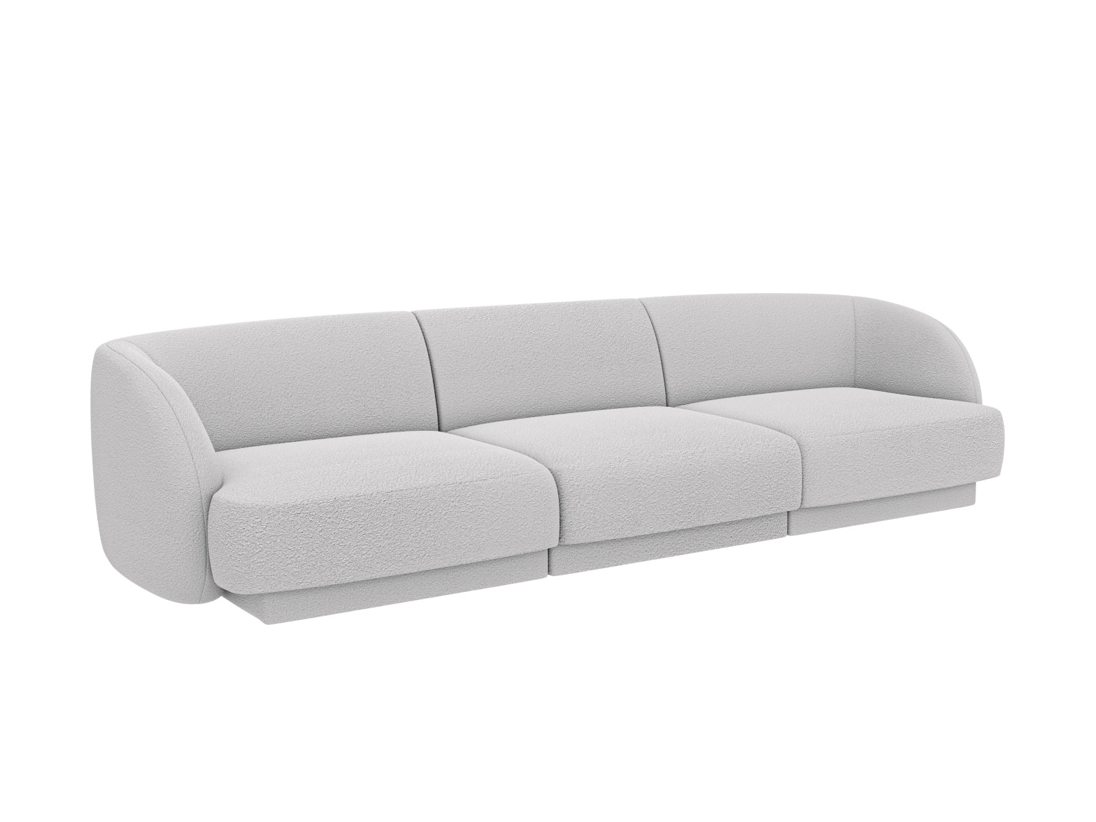 Miley Boucle Sofa 3 Sitzer in Light Grey präsentiert im Onlineshop von KAQTU Design AG. 3er Sofa ist von Micadoni