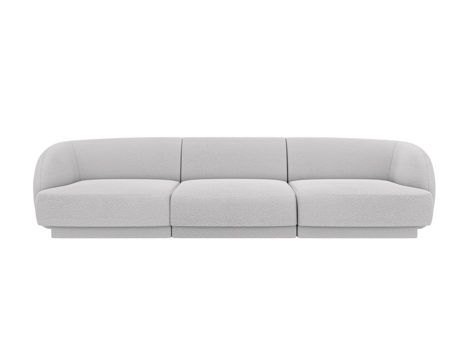 Entdecken Sie das stilvolle Miley Boucle Sofa 3 Sitzer von Micadoni – ideal für Komfort und Eleganz in jedem Raum.