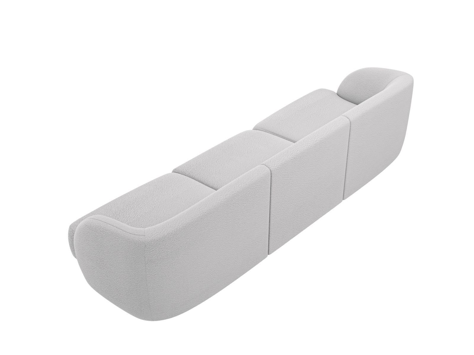 Miley Boucle Sofa 3 Sitzer in Light Grey-Baloo präsentiert im Onlineshop von KAQTU Design AG. 3er Sofa ist von Micadoni