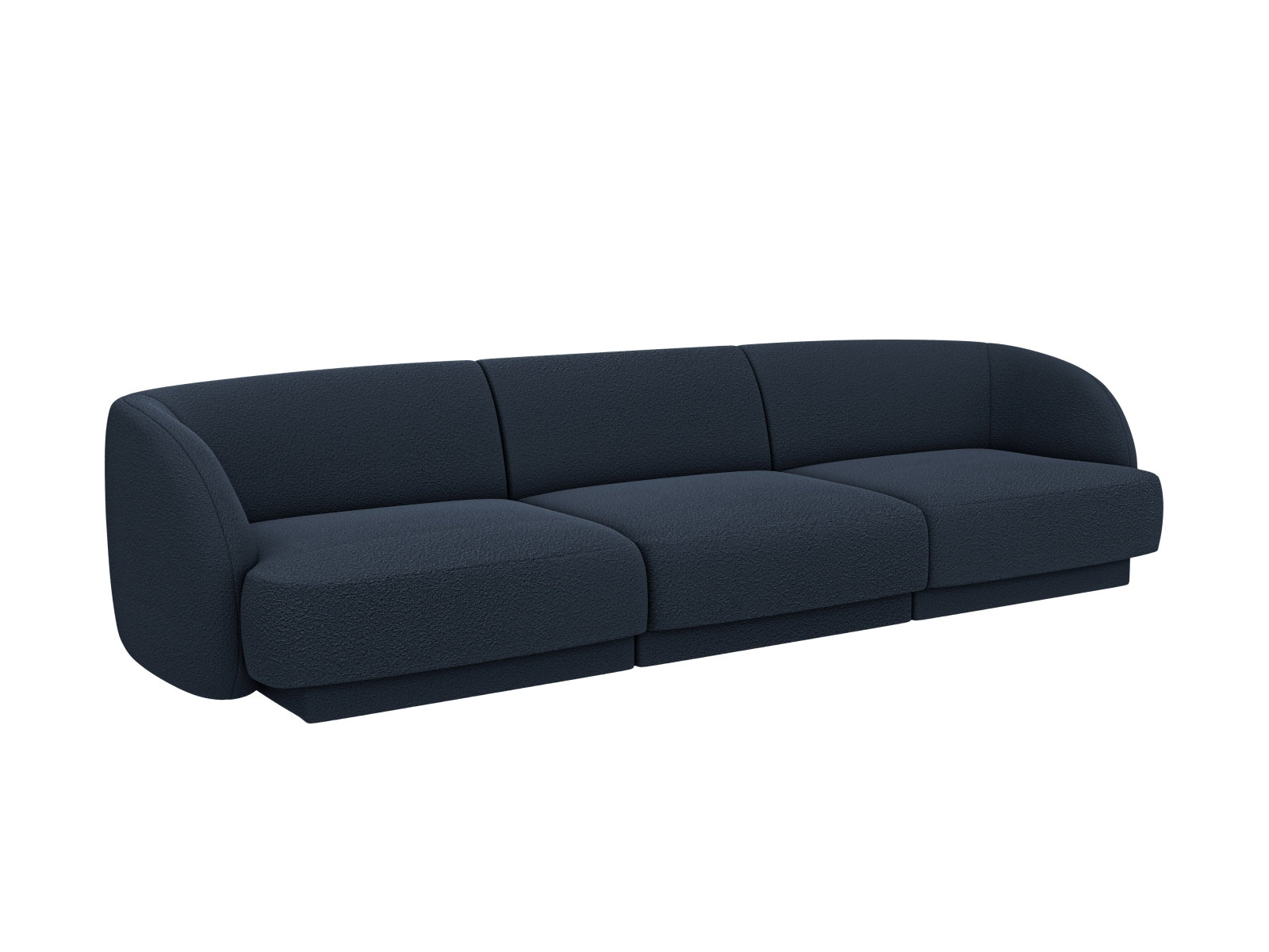Miley Boucle Sofa 3 Sitzer in Dark Blue-Baloo präsentiert im Onlineshop von KAQTU Design AG. 3er Sofa ist von Micadoni