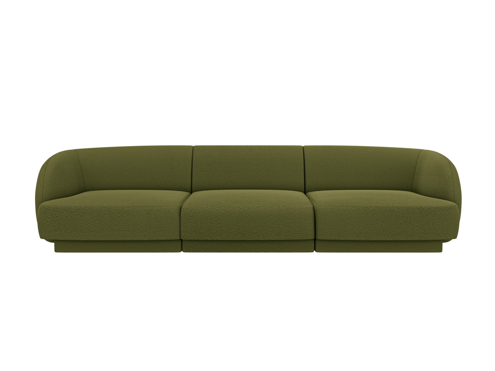 Miley Boucle Sofa 3 Sitzer in Dark Olive Green-Baloo präsentiert im Onlineshop von KAQTU Design AG. 3er Sofa ist von Micadoni