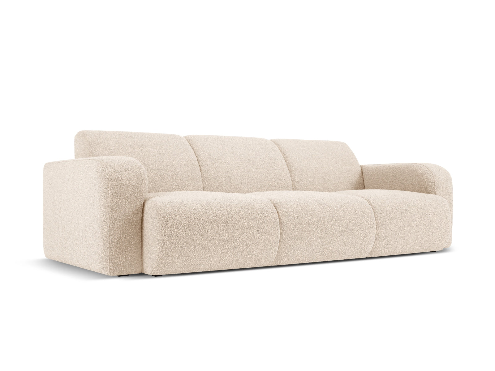Entdecken Sie das stilvolle Molino Boucle Sofa 3 Sitzer von Micadoni – ideal für Komfort und Eleganz in Ihrem Wohnzimmer.