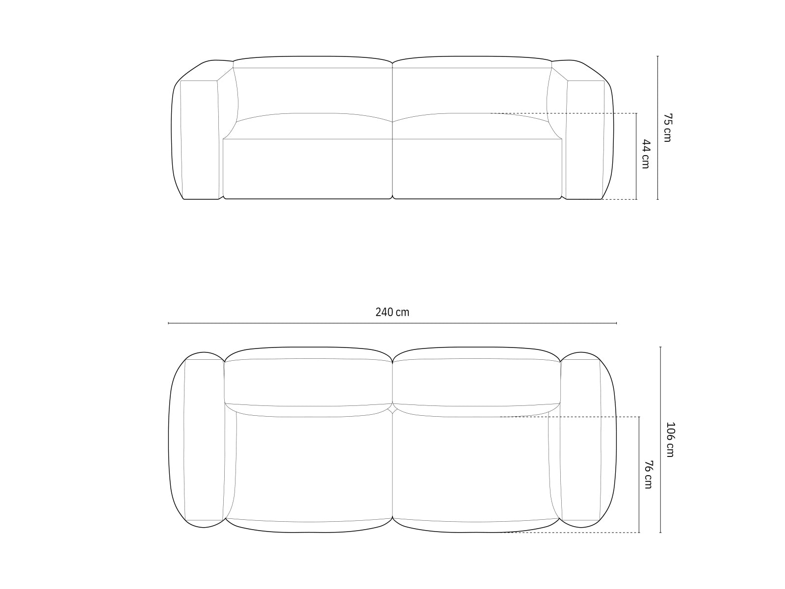 Erleben Sie das Martina Modulares Sofa 3 Sitzer von Micadoni – ein stilvolles, anpassbares Sofa, das Komfort und Eleganz in Ihr Zuhause bringt.