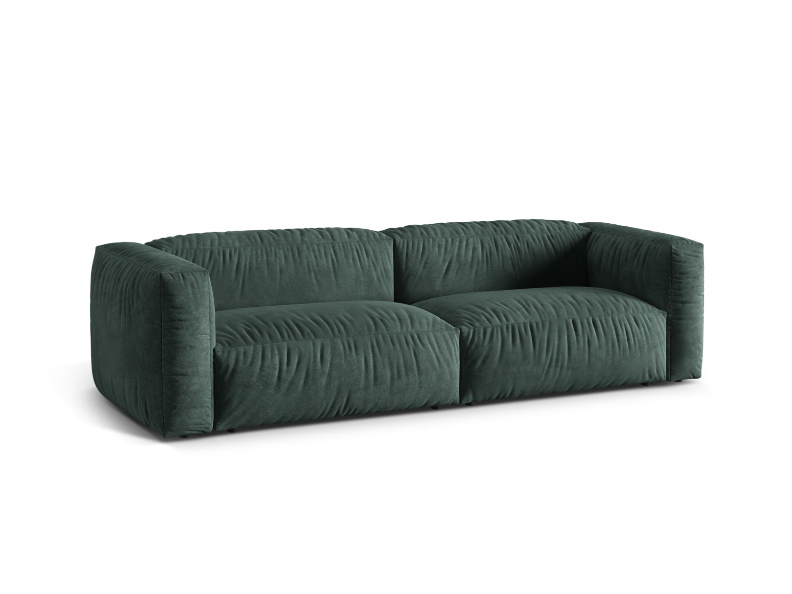 Elegantes 3-Sitzer Sofa "Martina" in Petrol-Vogue, modulares Design von Micadoni, ideal für stilvolle Wohnräume.