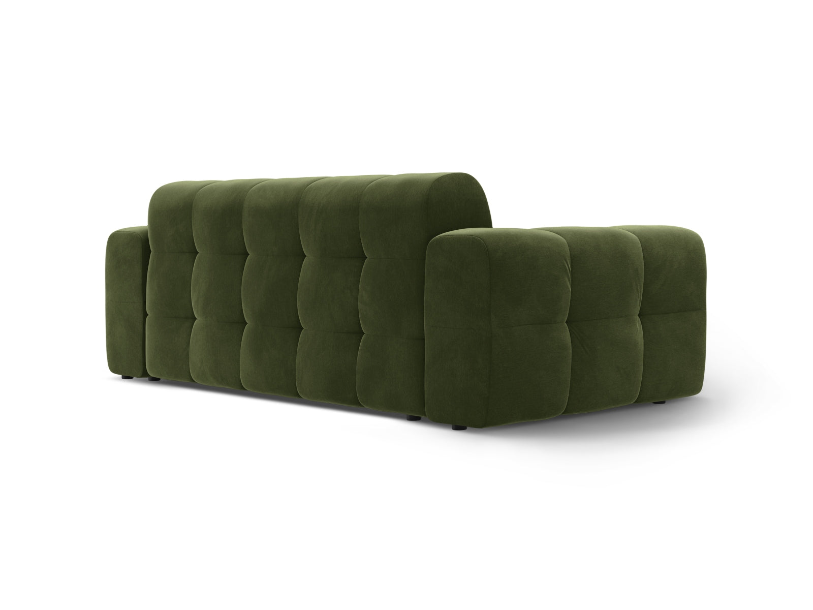 Elegantes 3-Sitzer Sofa Kendal aus Velours in Army Green von Micadoni, ideal für gemütliche Abende und stilvolle Einrichtung.