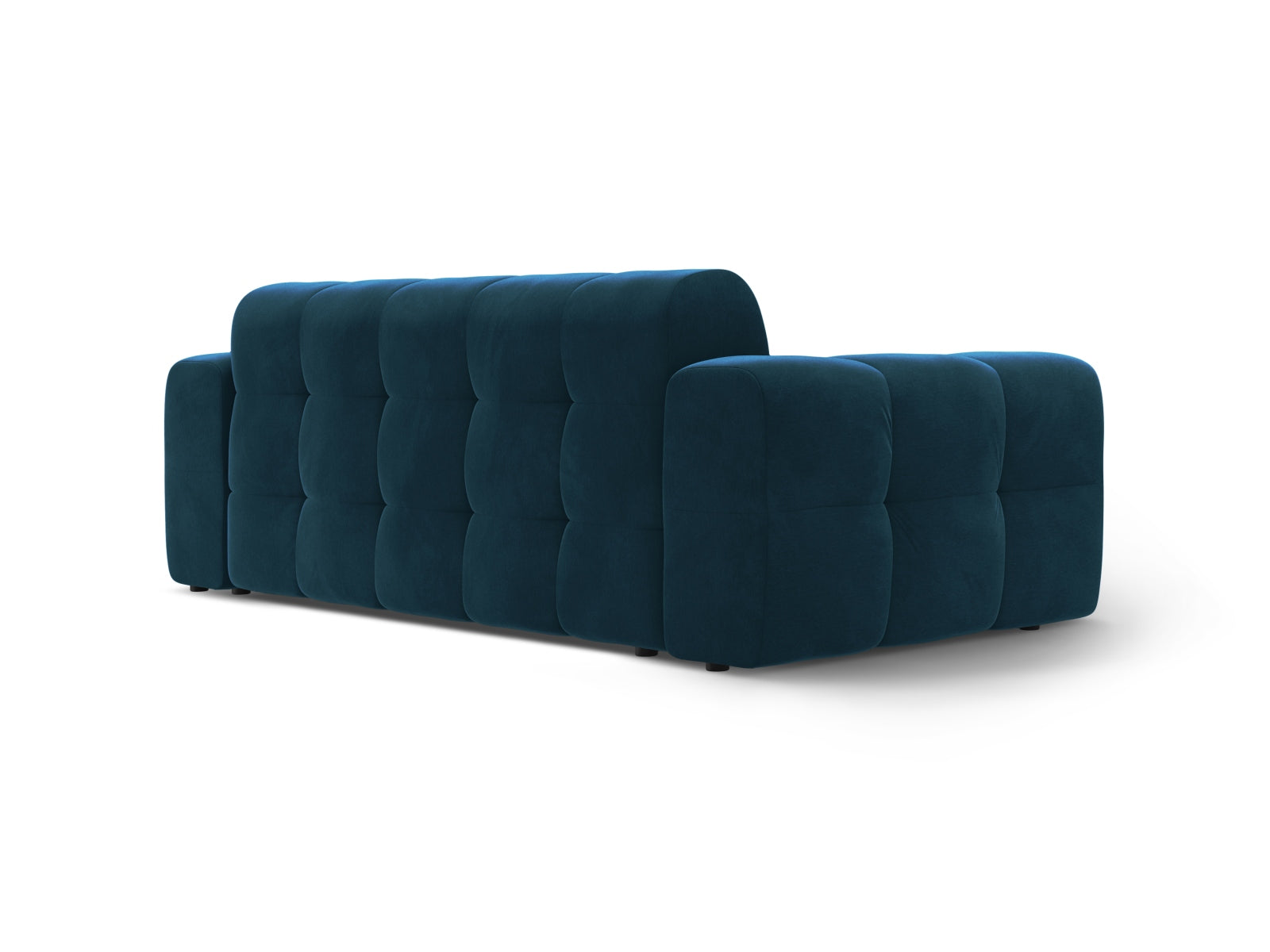 Elegantes Kendal Velour Sofa in tiefem Navy Blau, idealer 3-Sitzer für stilvolle Wohnräume von Micadoni.