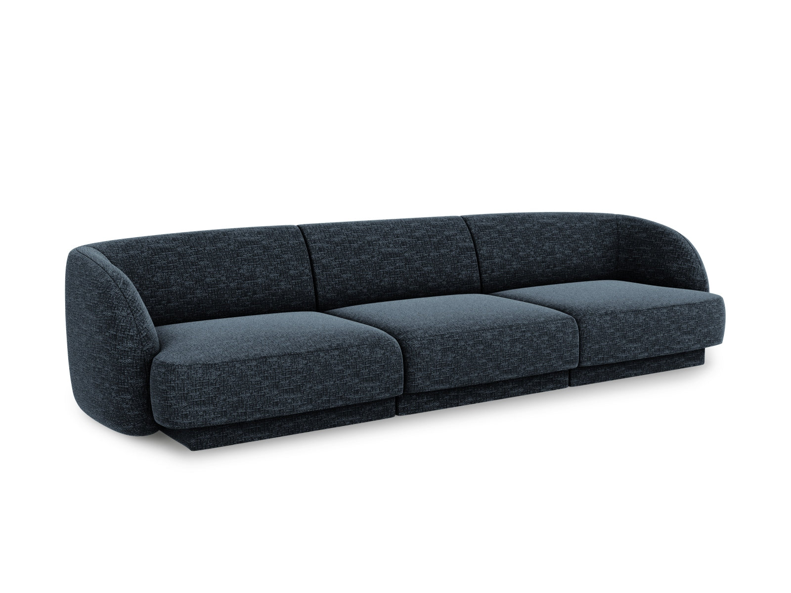 Elegantes Miley 3-Sitzer Sofa in Royalblau von Micadoni, ideal für stilvolle Wohnräume und gemütliche Abende.