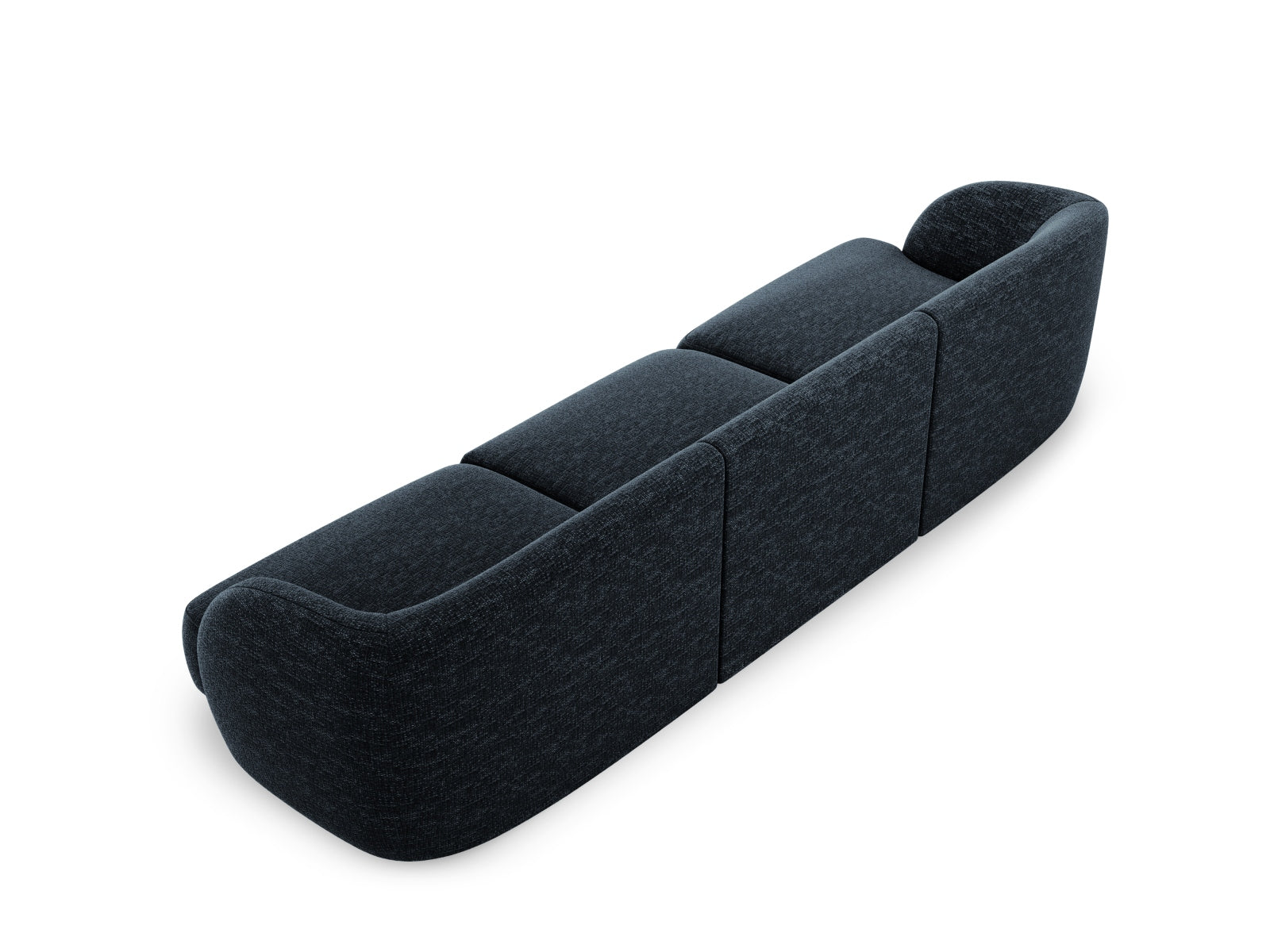 Modernes 3-Sitzer Sofa Miley in tiefem Royalblau von Micadoni, perfekt für einladende Wohnzimmer und entspannte Stunden.