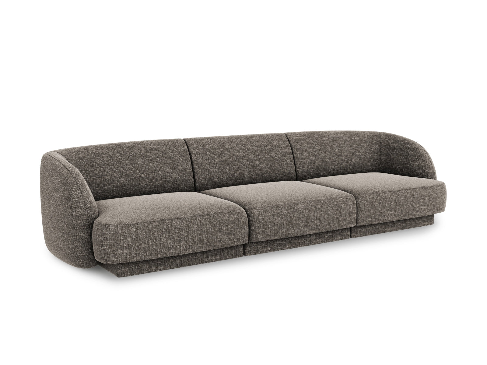 Elegantes 3-Sitzer Sofa Miley in stilvollem Grau von Micadoni, ideal für moderne Wohnräume und gemütliche Abende.