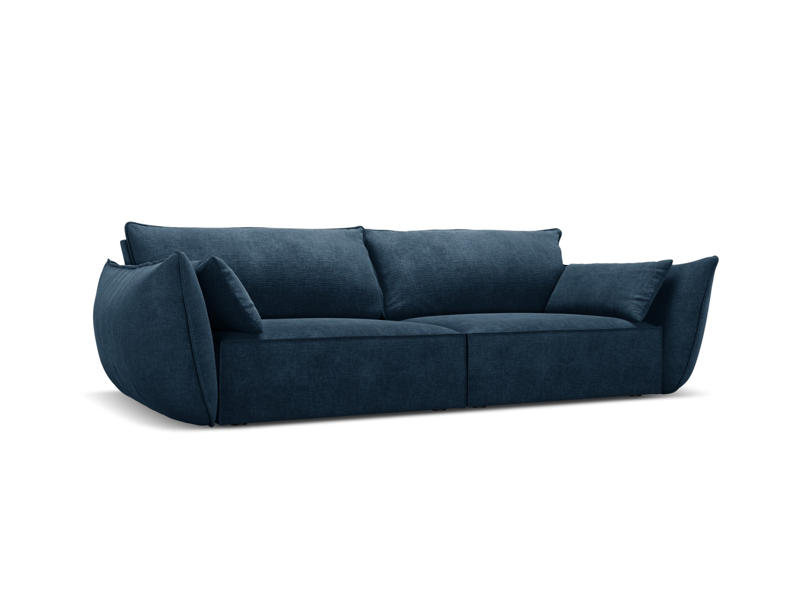 Elegantes Kaelle 3-Sitzer Sofa in Royal Blue von Micadoni, ideal für stilvolle Wohnräume und gemütliche Abende.
