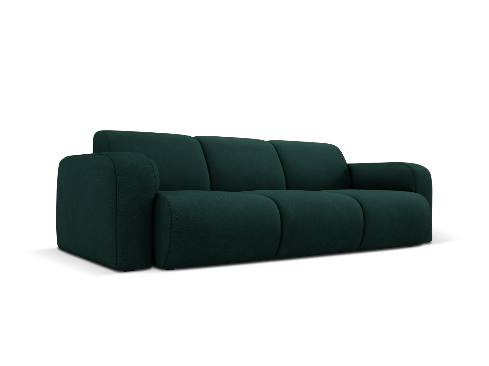 Elegantes 3-Sitzer Sofa Molino in Flaschengrün von Micadoni, ideal für stilvolle Wohnräume und gemütliche Abende.
