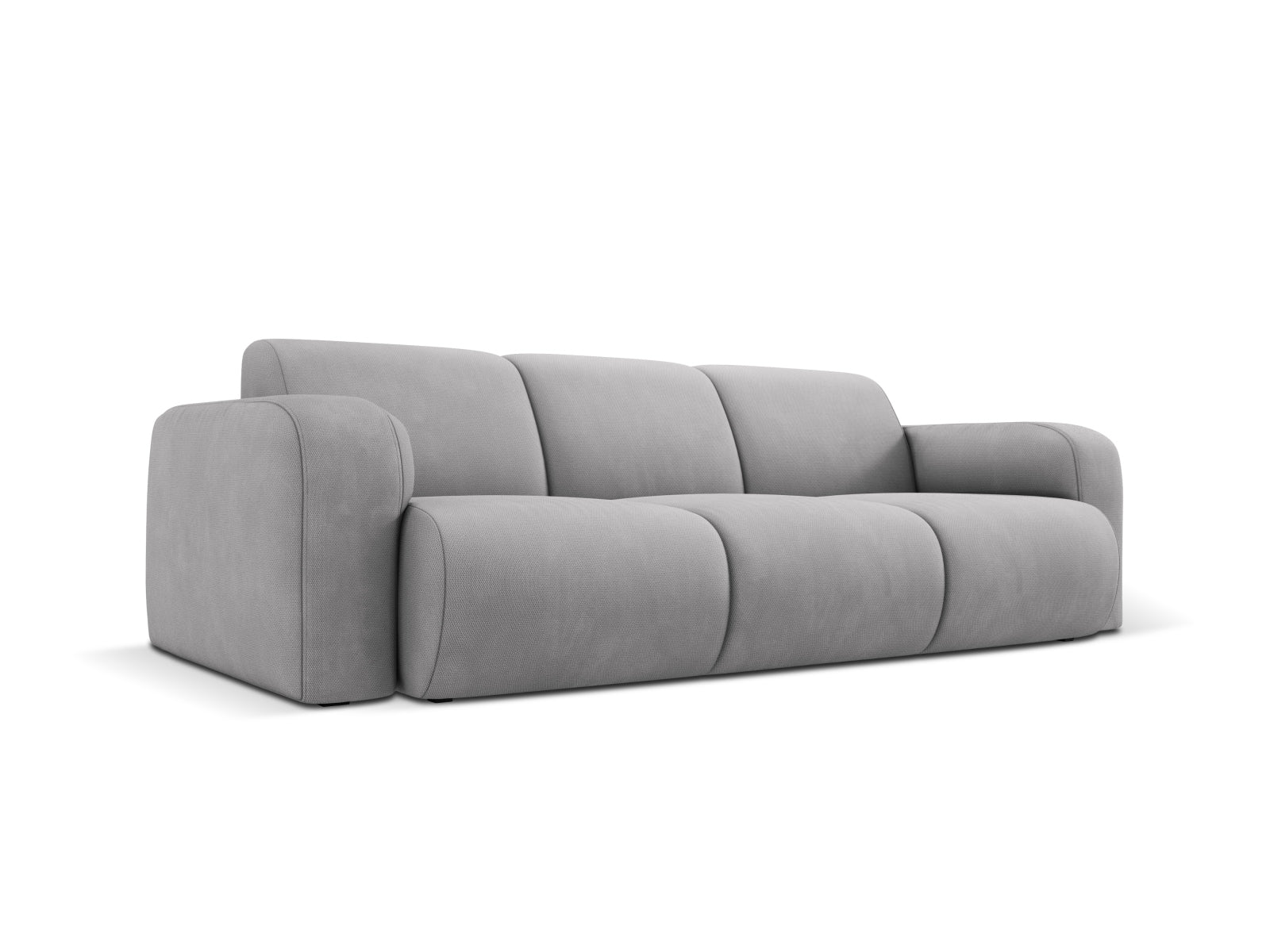 Elegantes 3-Sitzer Sofa Molino in hellem Grau von Micadoni, ideal für stilvolle Wohnräume und gemütliche Abende.