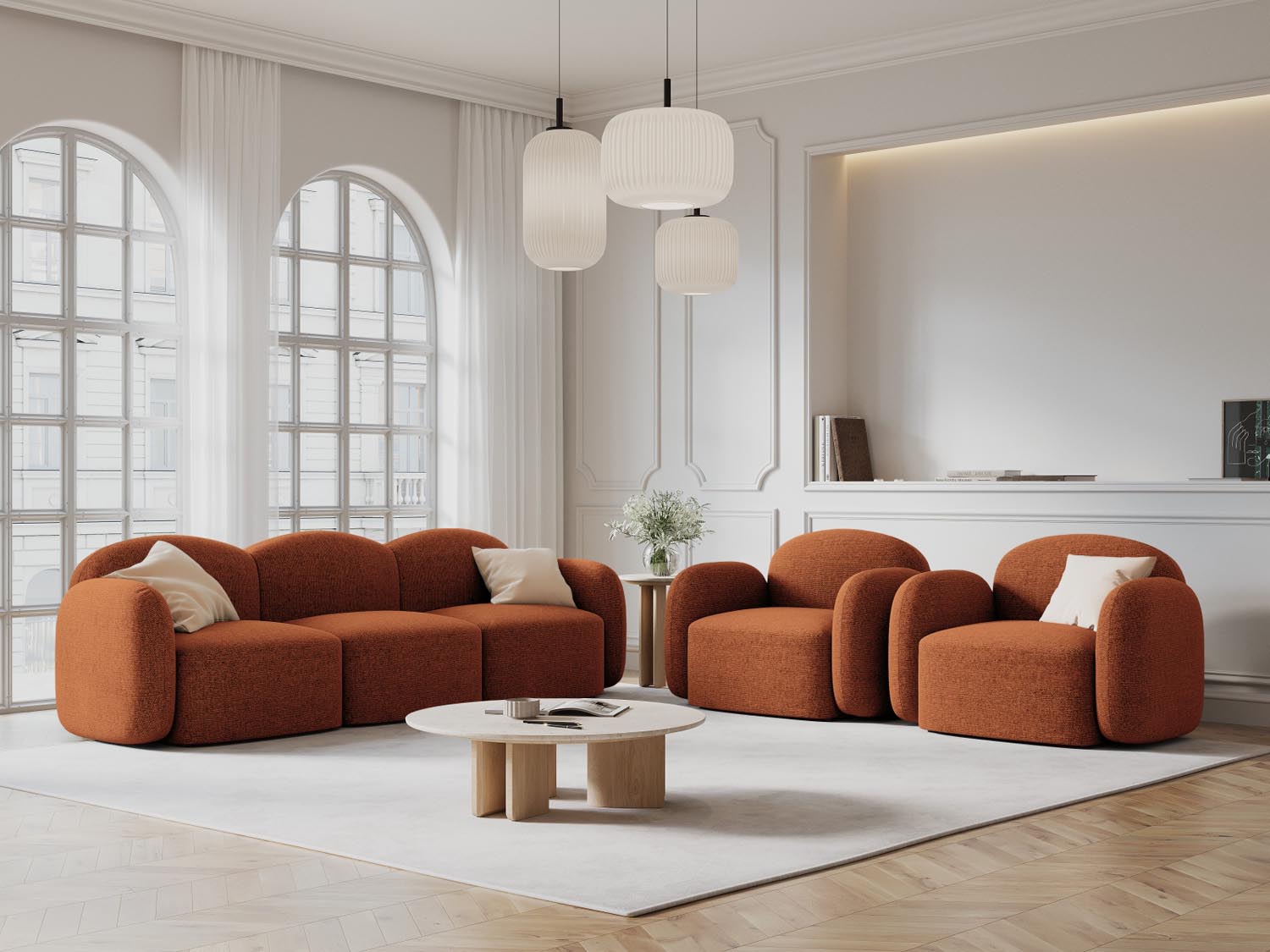 Entdecken Sie das Blair Sofa 3 Sitzer von Micadoni – ein luxuriöses Velours Sofa, das zeitloses Design und höchsten Komfort vereint.