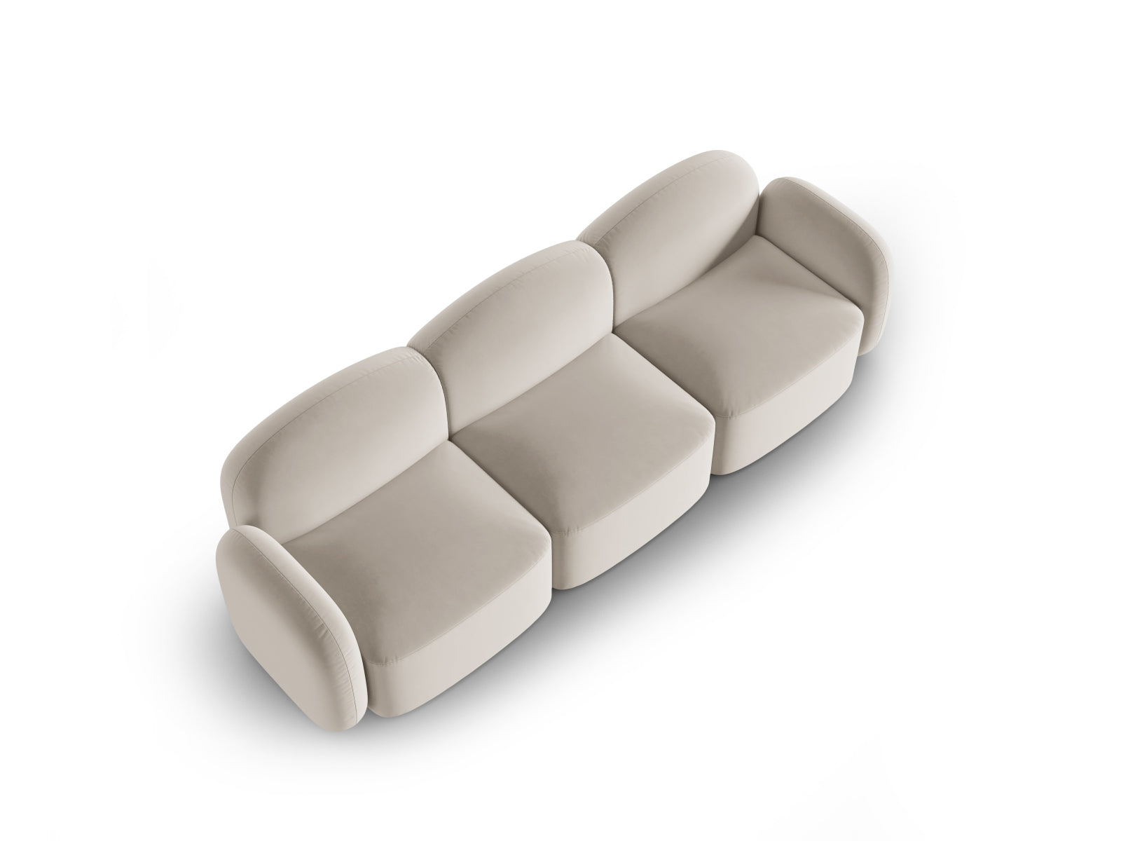 Erleben Sie das stilvolle Blair Velour Sofa 3-Sitzer von Micadoni – ideal für moderne Wohnzimmer. Komfort und Eleganz vereint!