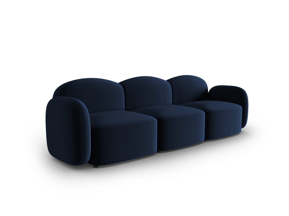 Blair Velour Sofa 3 Sitzer in Royal Blue-Casino präsentiert im Onlineshop von KAQTU Design AG. 3er Sofa ist von Micadoni
