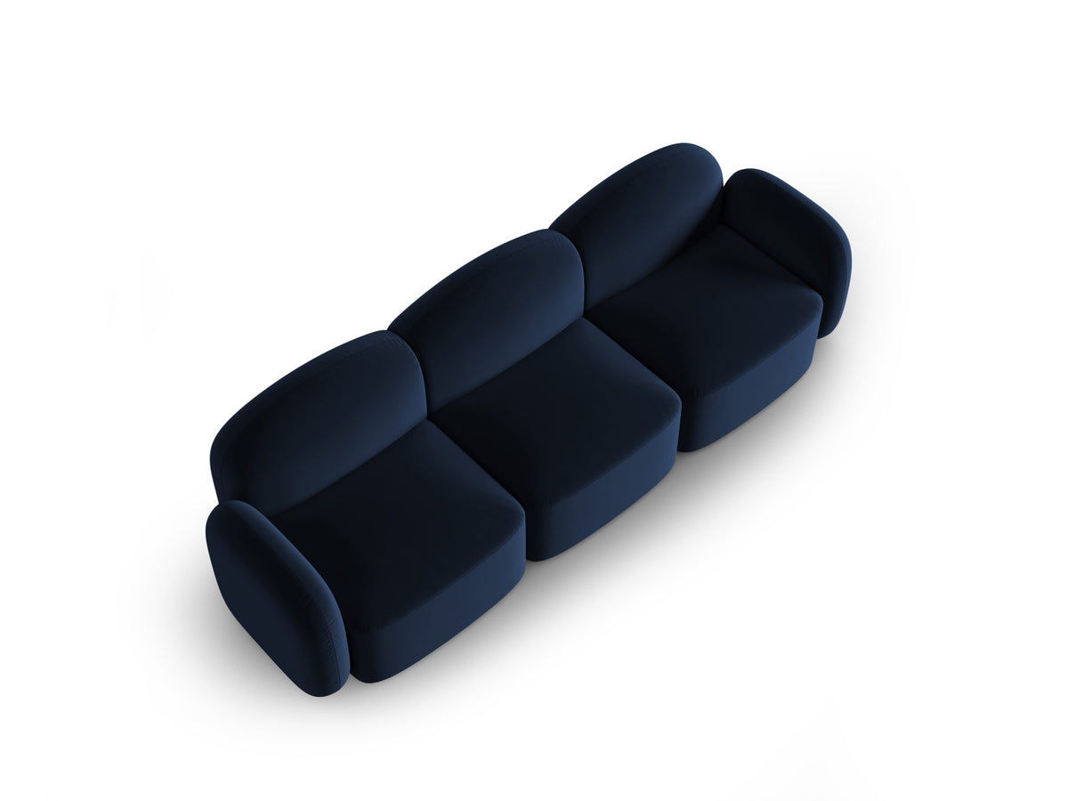 Blair Velour Sofa 3 Sitzer in Royal Blue-Casino präsentiert im Onlineshop von KAQTU Design AG. 3er Sofa ist von Micadoni