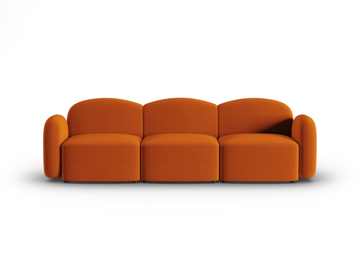 Blair Velour Sofa 3 Sitzer in Terracotta-Casino präsentiert im Onlineshop von KAQTU Design AG. 3er Sofa ist von Micadoni