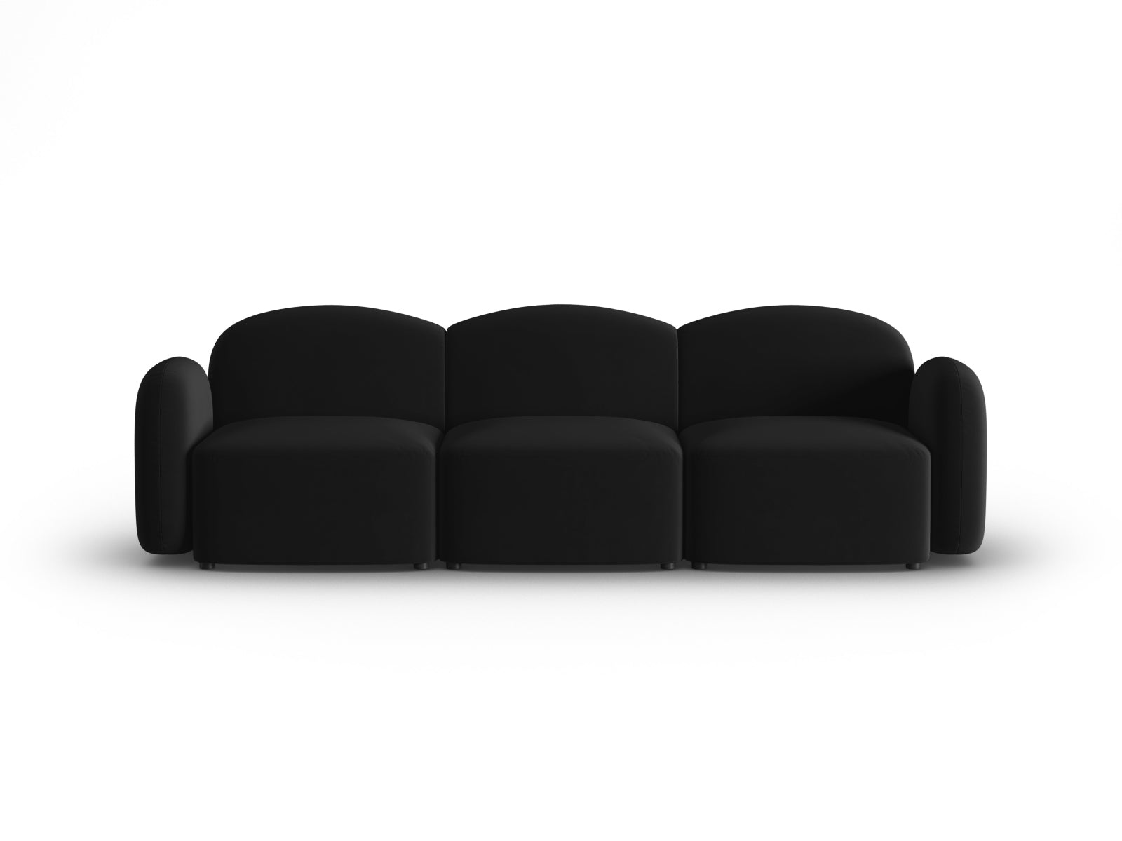 Blair Velour Sofa 3 Sitzer in Black präsentiert im Onlineshop von KAQTU Design AG. 3er Sofa ist von Micadoni