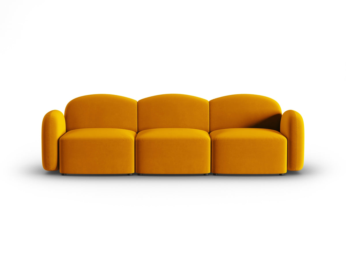 Blair Velour Sofa 3 Sitzer in Yellow-Casino präsentiert im Onlineshop von KAQTU Design AG. 3er Sofa ist von Micadoni