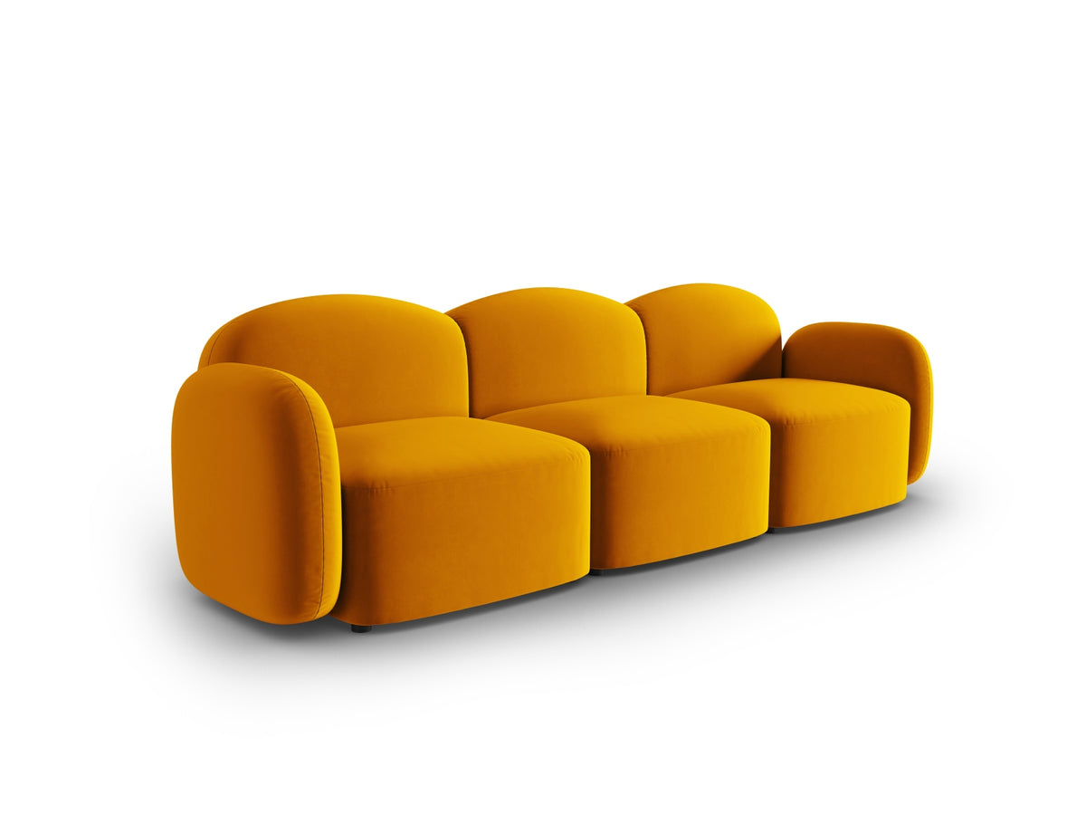 Blair Velour Sofa 3 Sitzer in Yellow-Casino präsentiert im Onlineshop von KAQTU Design AG. 3er Sofa ist von Micadoni