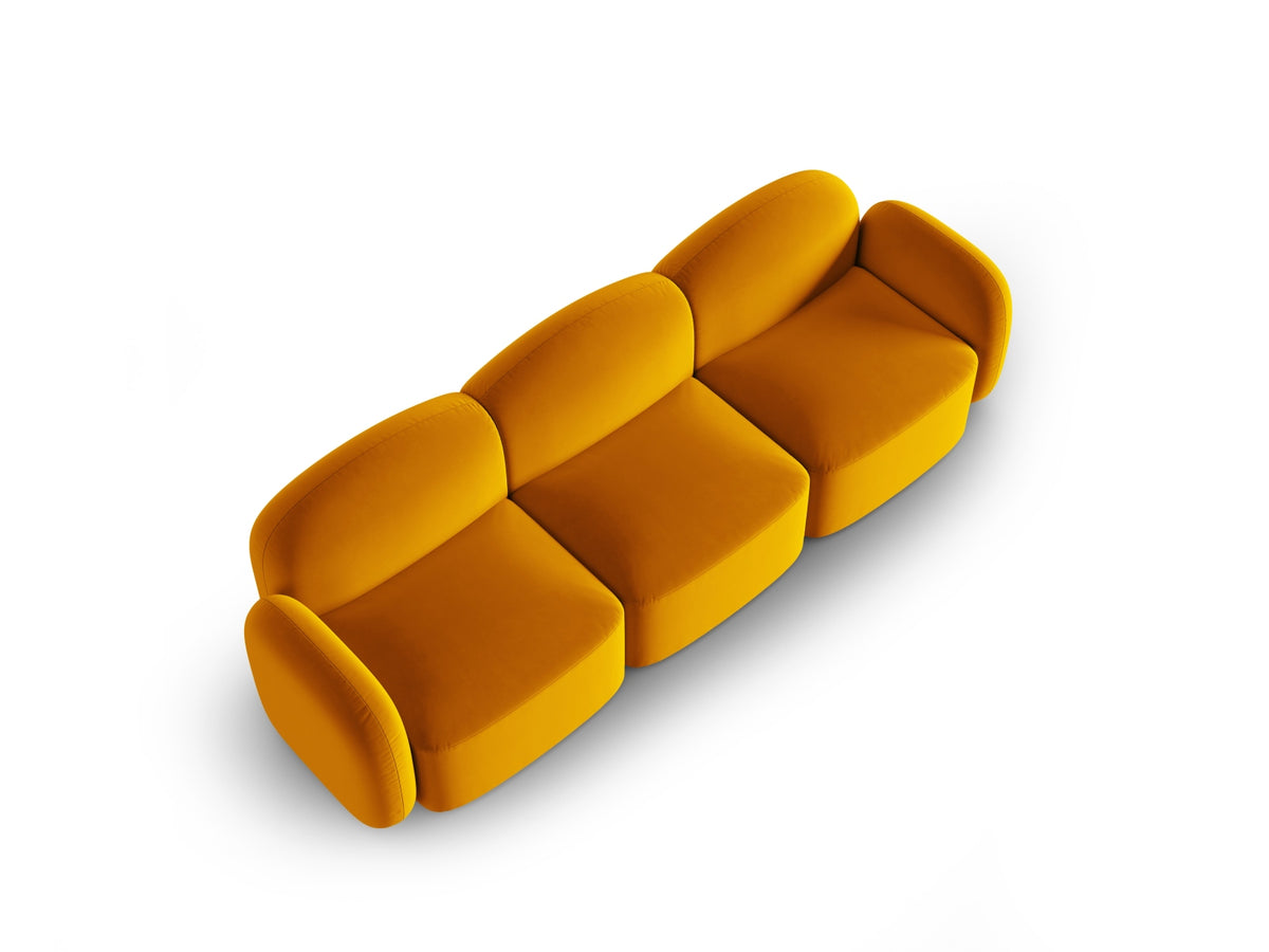 Blair Velour Sofa 3 Sitzer in Yellow-Casino präsentiert im Onlineshop von KAQTU Design AG. 3er Sofa ist von Micadoni