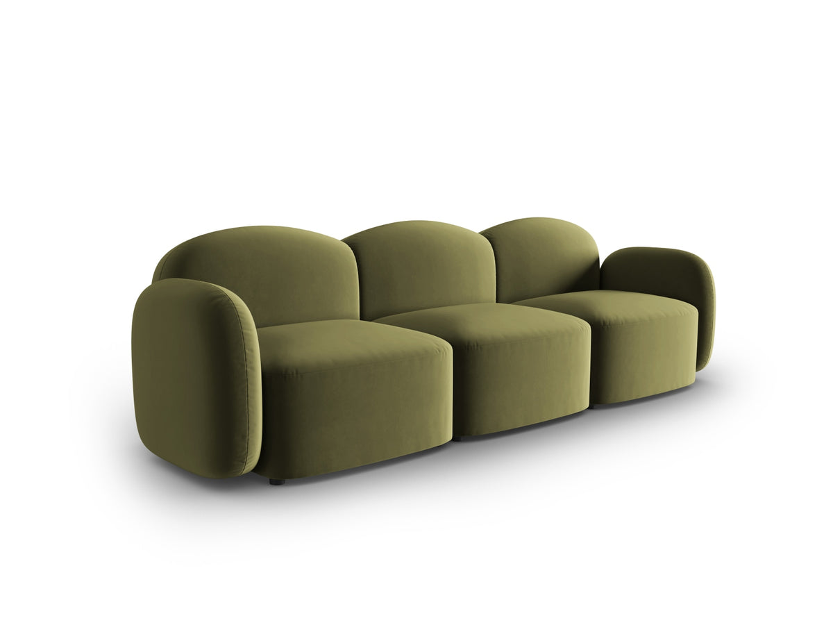 Blair Velour Sofa 3 Sitzer in Light Green-Casino präsentiert im Onlineshop von KAQTU Design AG. 3er Sofa ist von Micadoni