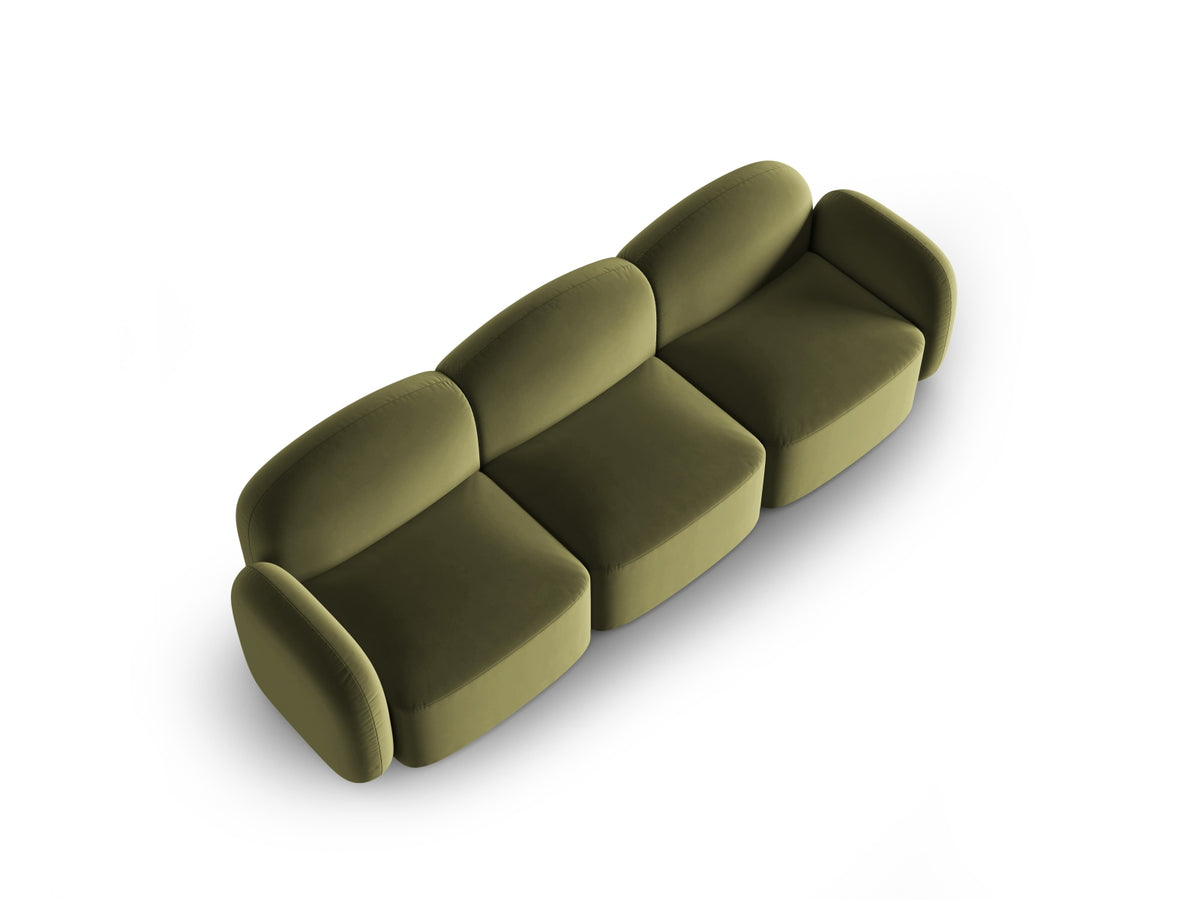 Blair Velour Sofa 3 Sitzer in Light Green-Casino präsentiert im Onlineshop von KAQTU Design AG. 3er Sofa ist von Micadoni