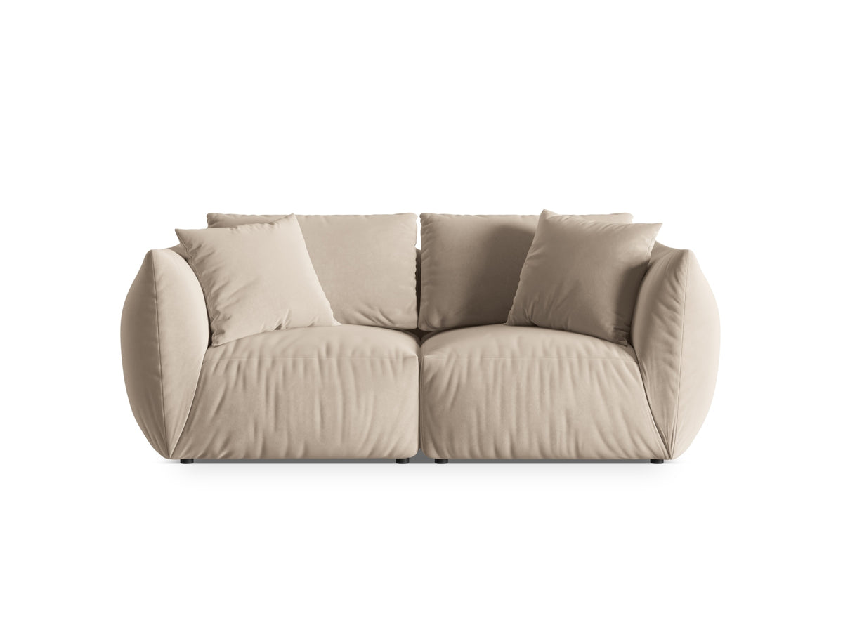 Chris Velour Modular Sofa 3 Sitzer in Ecru-Casino präsentiert im Onlineshop von KAQTU Design AG. 3er Sofa ist von Micadoni